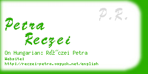 petra reczei business card